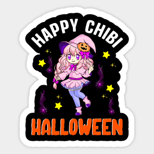 Halloween Chibi Witch Anime Manga Character Gift Sticker